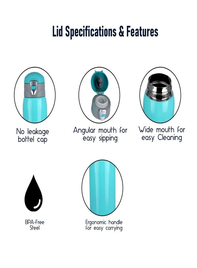 PROBOTT Thermosteel Vacuum Flask Hot & Cold Sports Bottle Each 950ml - Pack of 2 (Blue) - Image 5